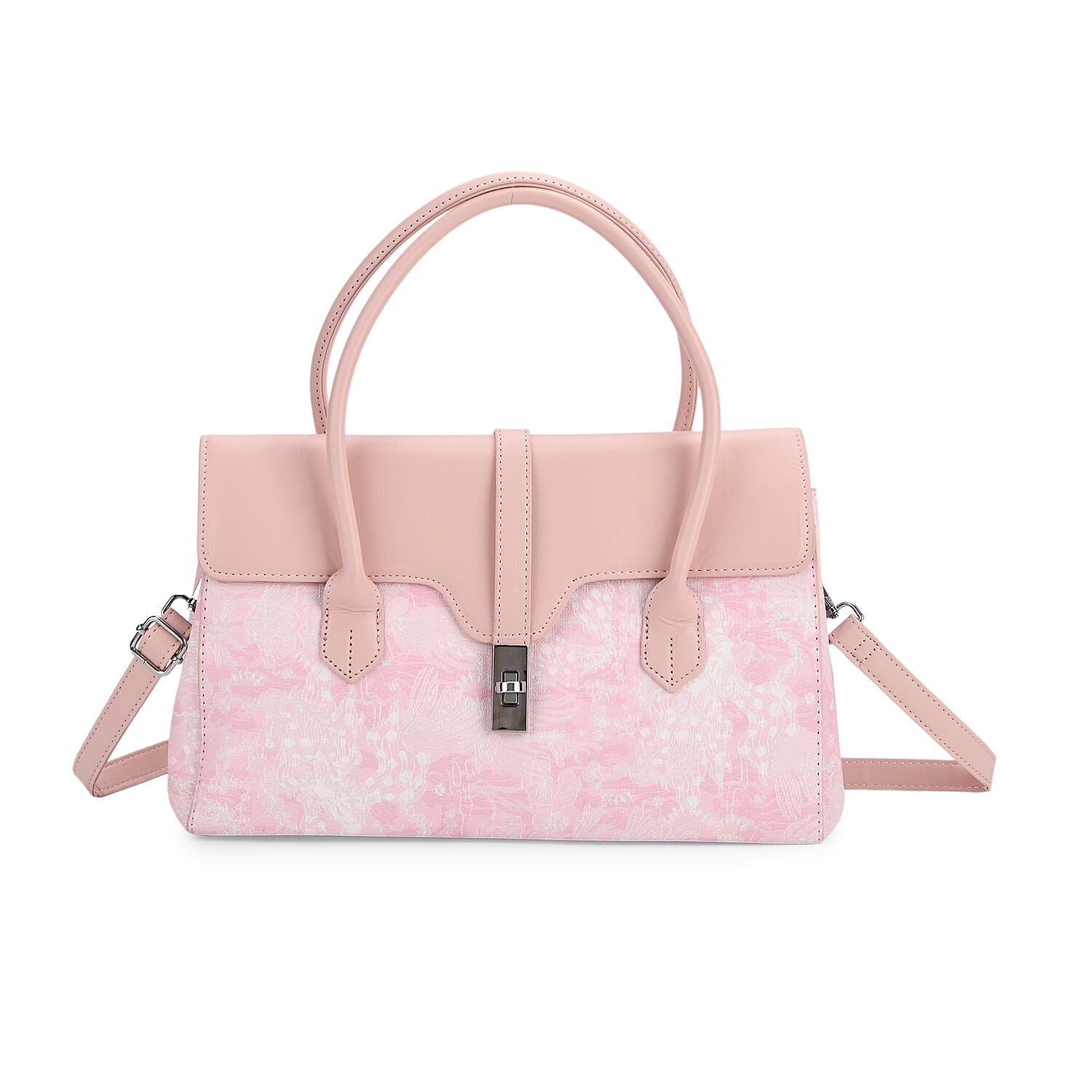 Ocean Pattern Crossbody Bag with Detachable Shoulder Strap - Pink 8133000 0