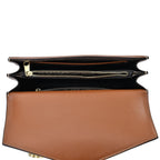 New Designer Launch GUANCHI New York Oval Pattern Crossbody Bag - Brown & Beige