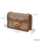 New Designer Launch GUANCHI New York Oval Pattern Crossbody Bag - Brown & Beige