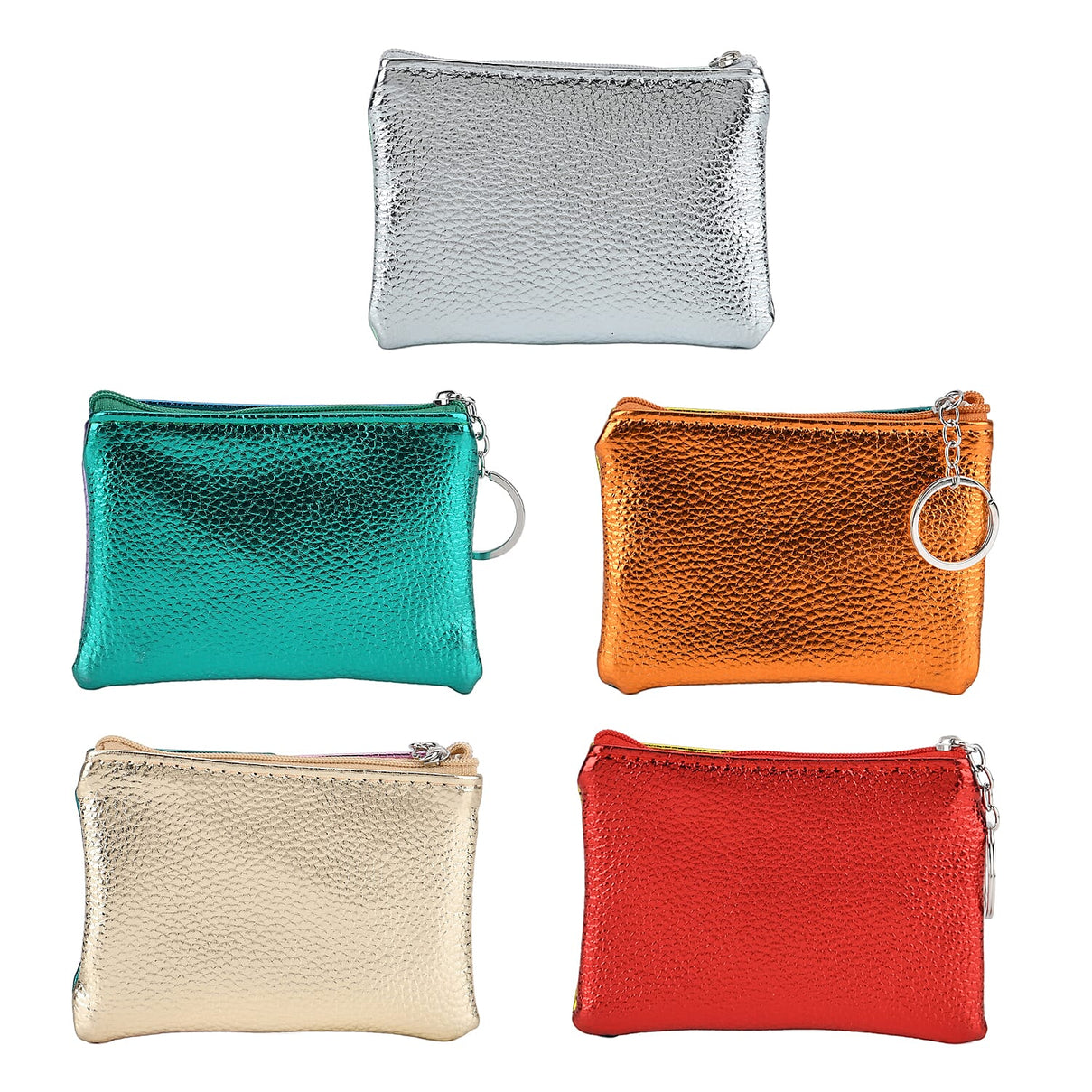 Set of 5 Mini Pouches (10 x 9 x 3.5cm) - Multi-Colour V32492435 2