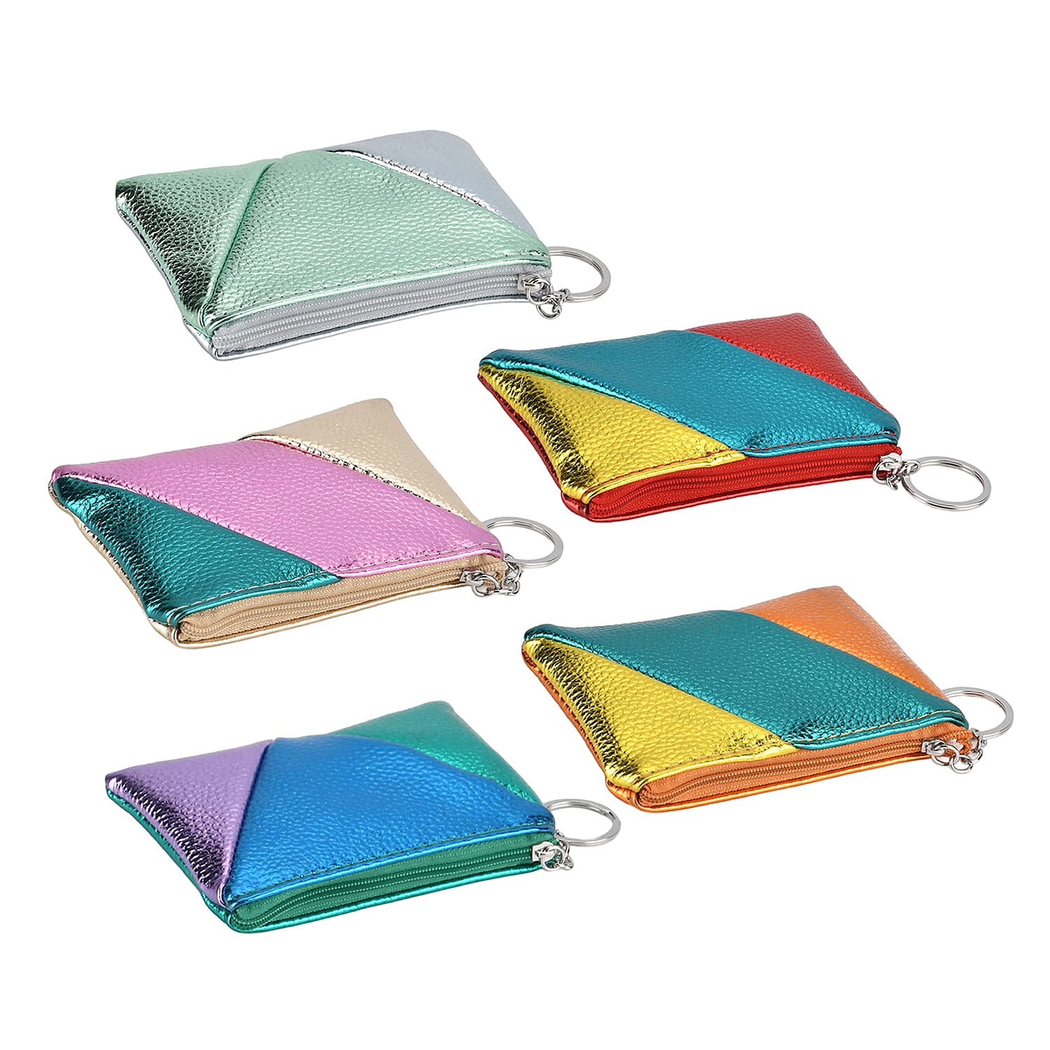 Set of 5 Mini Pouches (10 x 9 x 3.5cm) - Multi-Colour V32492435 3