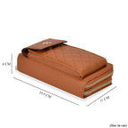 PU Crossbody Cellphone Bag (Size 11x4x19 cm) - Brown