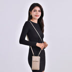 PU Crossbody Cellphone Bag (Size 11x4x19 cm) - Khaki