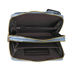 Leatherette Crossbody Mobile Phone Bag - Light Blue