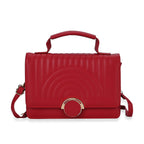 Designer Inspired 2-in-1 PU Crossbody Bag (Size 21x8x14 cm) - Burgundy