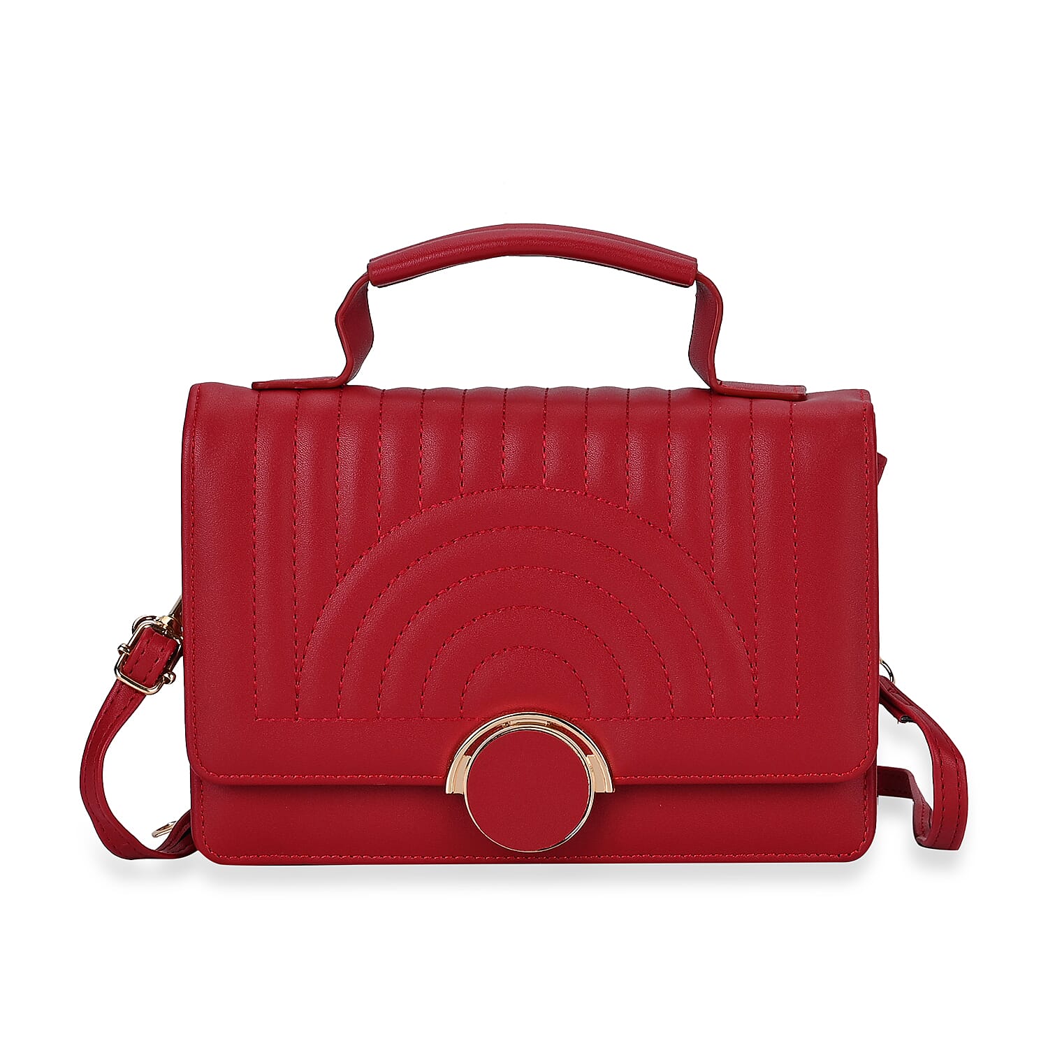 Designer Inspired 2-in-1 PU Crossbody Bag (Size 21x8x14 cm) - Burgundy 7851355 8