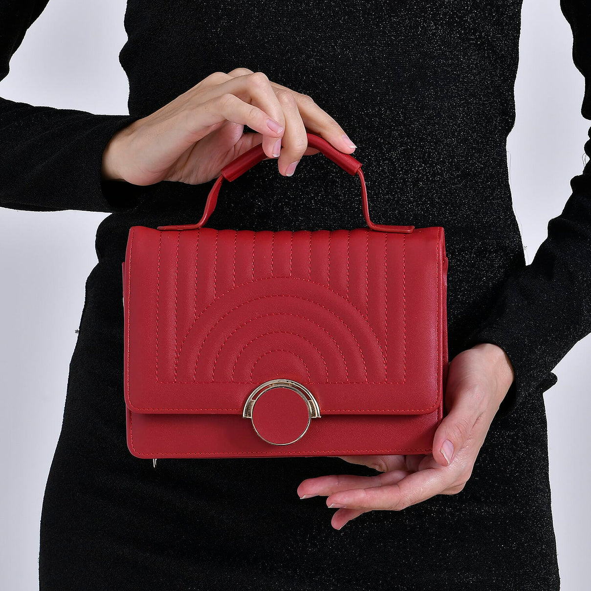 Designer Inspired 2-in-1 PU Crossbody Bag (Size 21x8x14 cm) - Burgundy 7851355 10