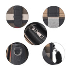 Closeout Deal Plaid Pattern Crossbody Bag with Detachable Strap - Black