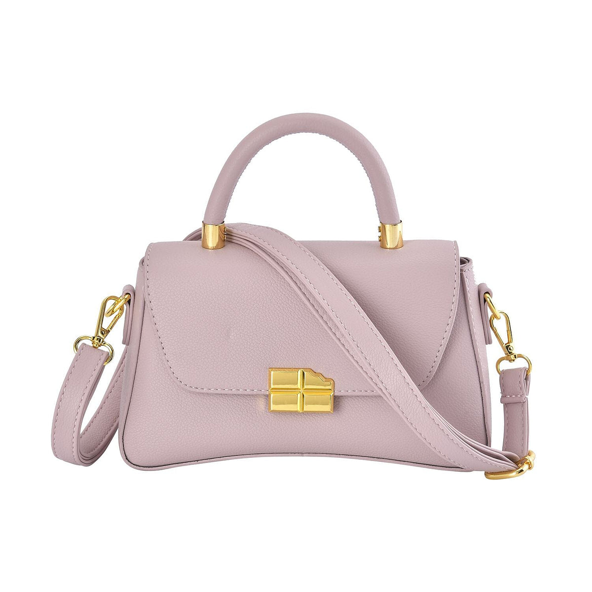 Closeout deal Top Handle Crossbody Bag with Detachable &amp; Adjustable Strap - Pink 7546362 0