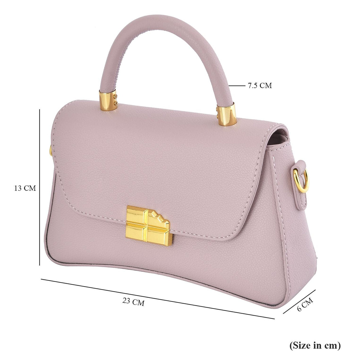 Closeout deal Top Handle Crossbody Bag with Detachable &amp; Adjustable Strap - Pink 7546362 6