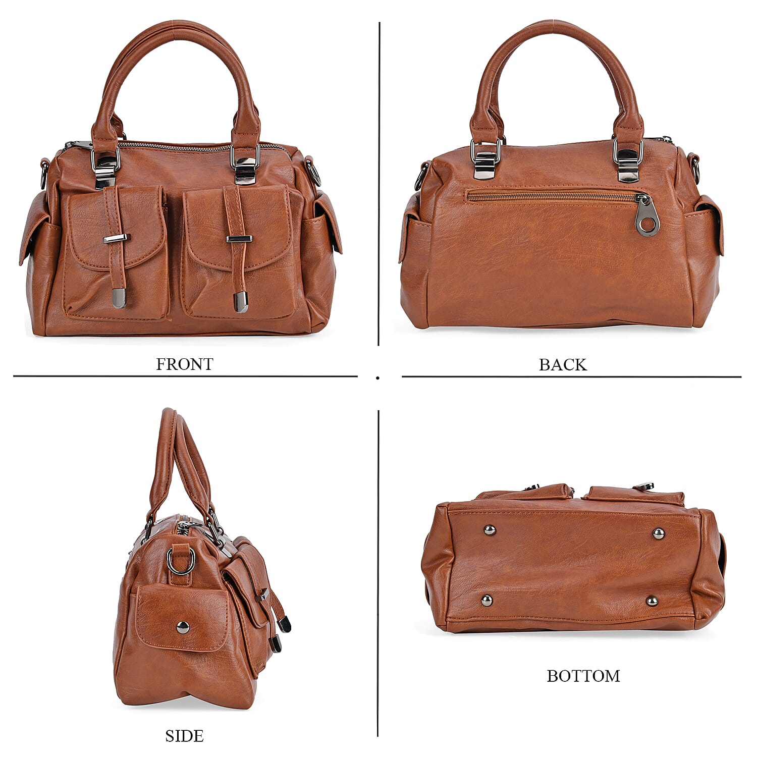 Womens Multi-Pocket Crossbody Bag 7767451 4