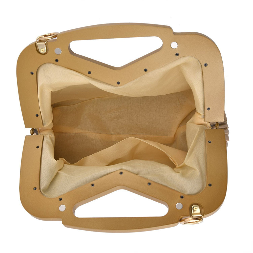 Chic Silhouette Shoulder Bag - Champagne