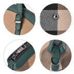 Plaid Pattern Medium Tote Bag with Detachable Shoulder Strap - Green
