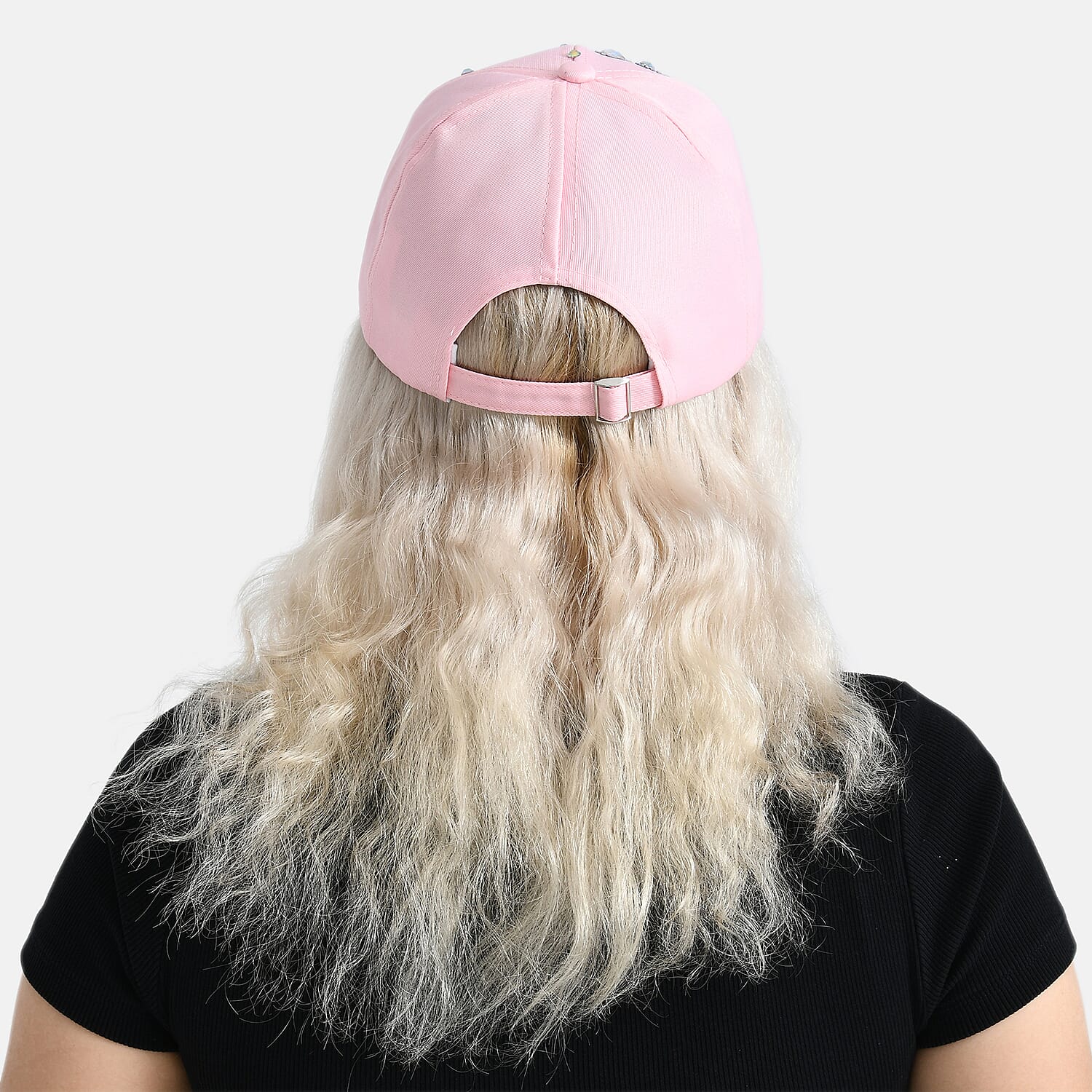 Butterfly Design Baseball Cap (57 Cm) - Pink &amp; White 8223015 6