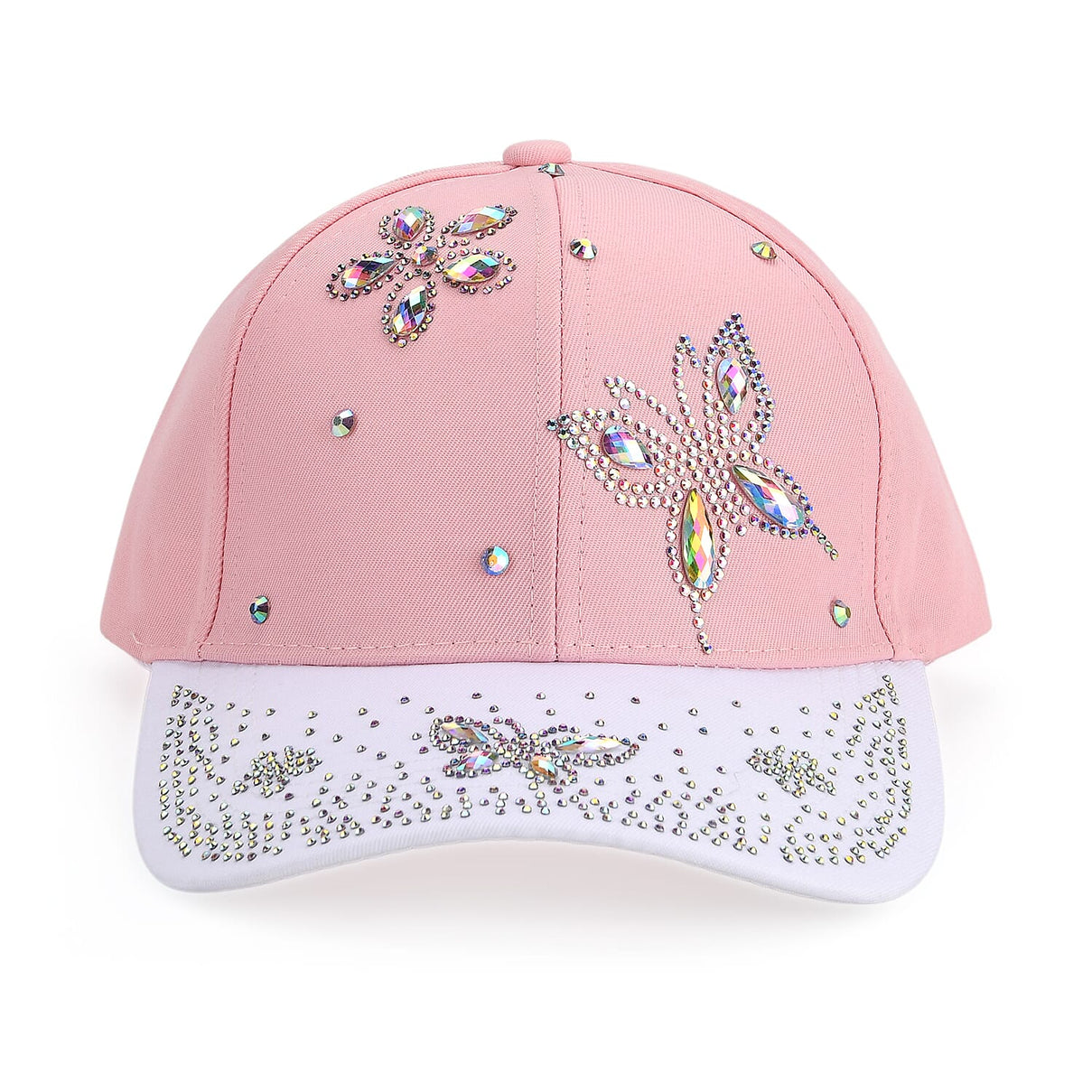 Butterfly Design Baseball Cap (57 Cm) - Pink &amp; White 8223015 7
