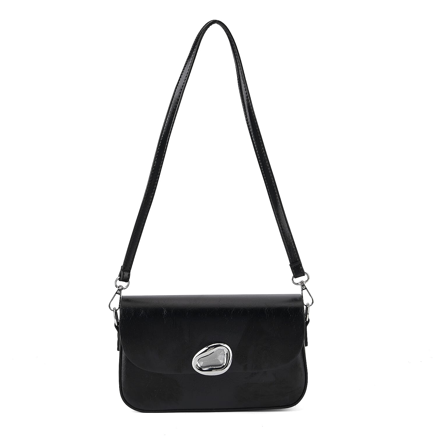 Sling Shoulder Bag with Adjustable Strap - Black V32513542 0