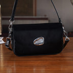 Sling Shoulder Bag with Adjustable Strap - Black