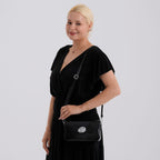 Sling Shoulder Bag with Adjustable Strap - Black