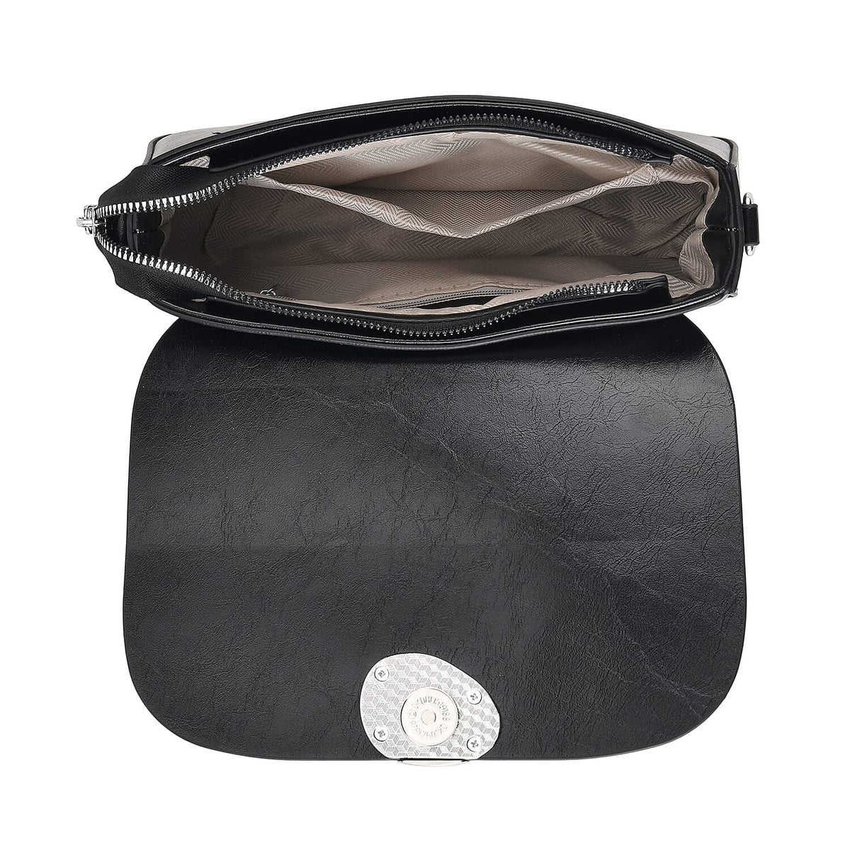 Sling Shoulder Bag with Adjustable Strap - Black V32513542 7