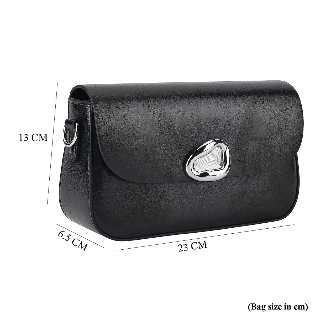 Sling Shoulder Bag with Adjustable Strap - Black V32513542 9