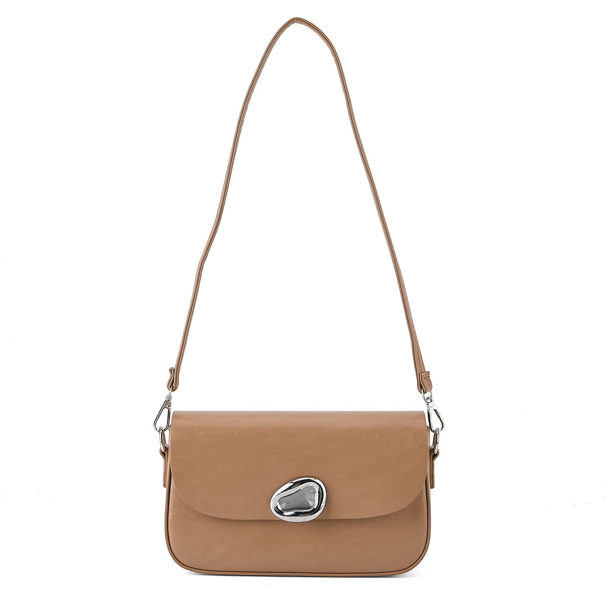 Sling Shoulder Bag with Adjustable Strap - Tan V32514180 0