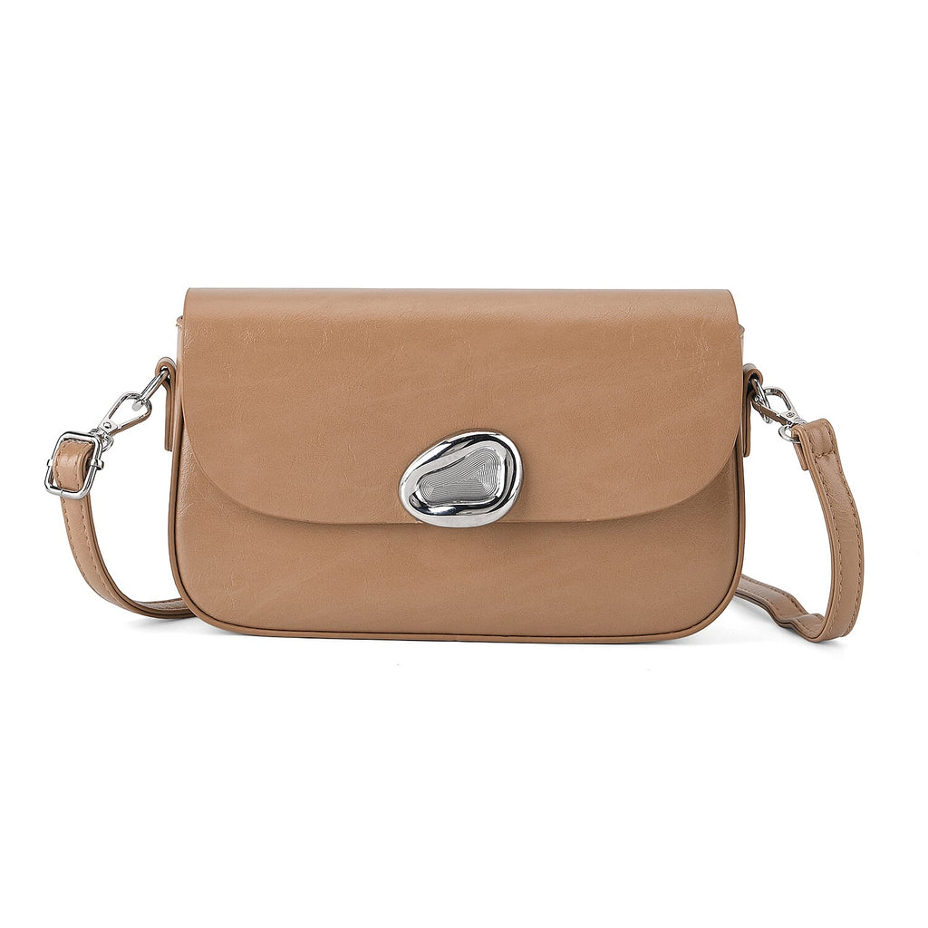 Sling Shoulder Bag with Adjustable Strap - Tan