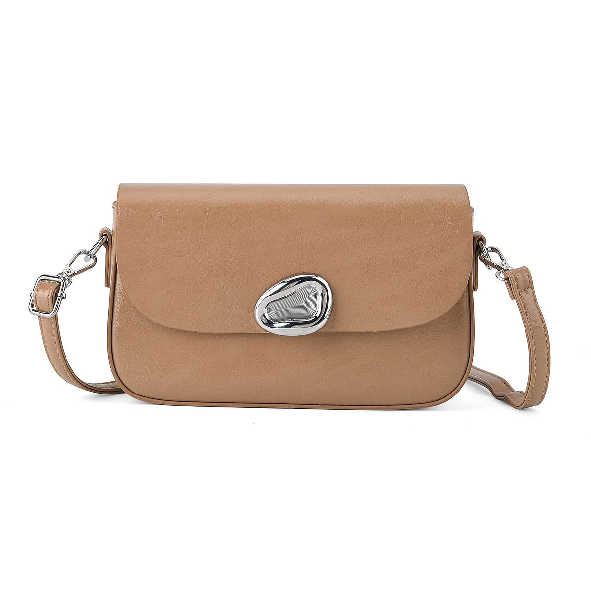 Sling Shoulder Bag with Adjustable Strap - Tan V32514180 6