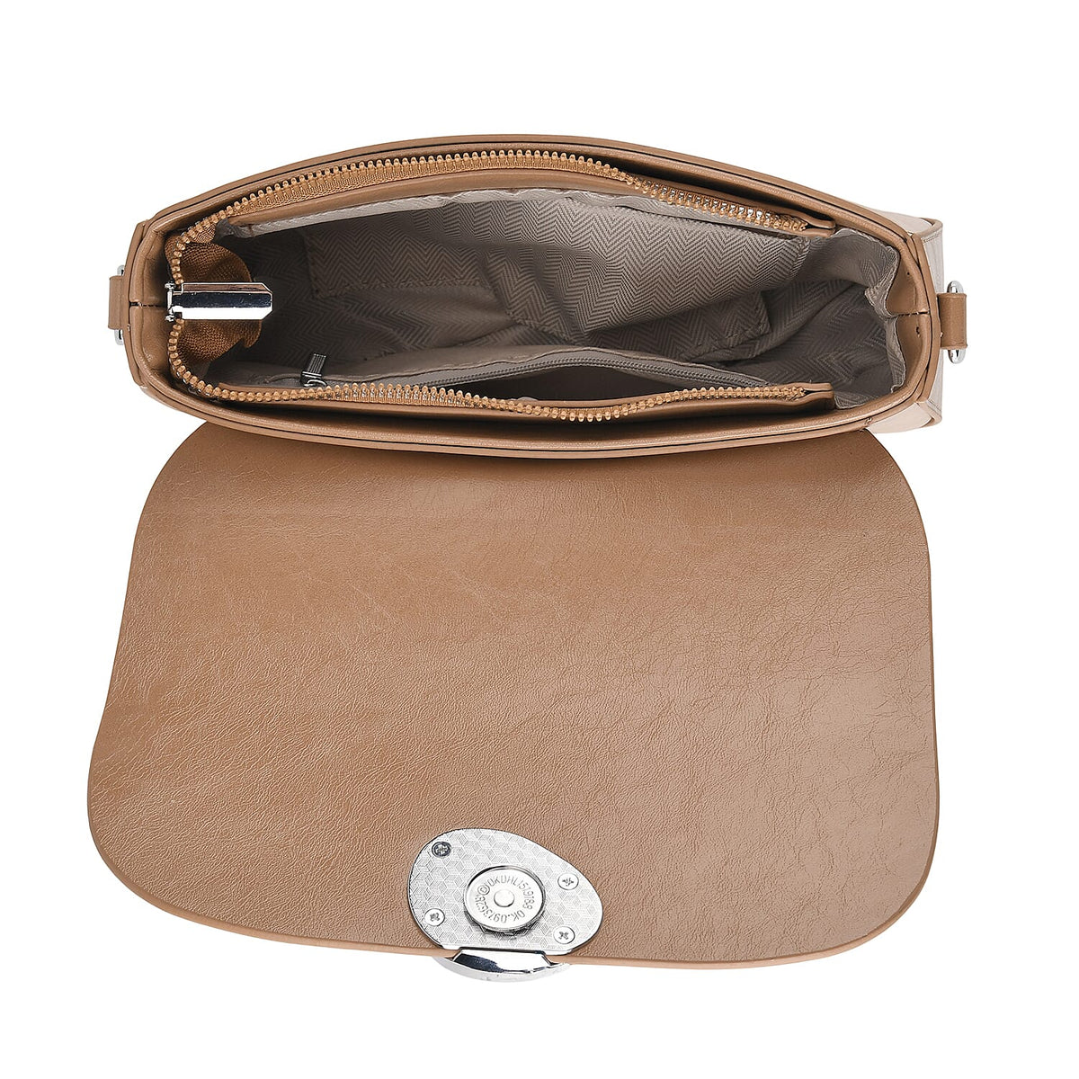 Sling Shoulder Bag with Adjustable Strap - Tan V32514180 7