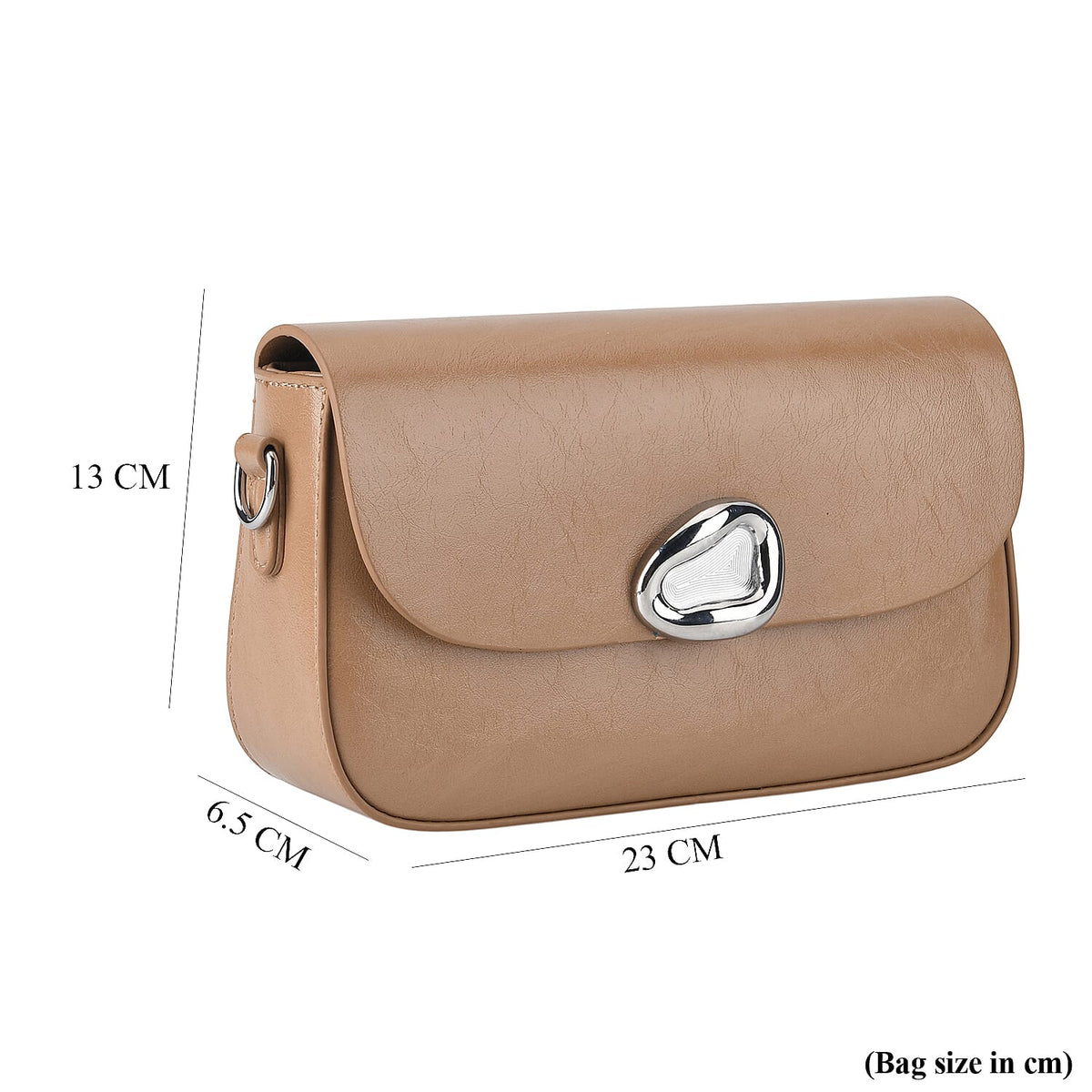 Sling Shoulder Bag with Adjustable Strap - Tan V32514180 9