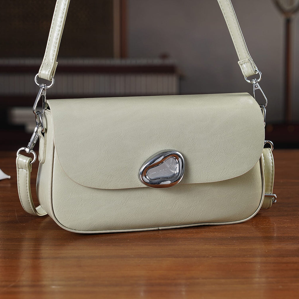 Sling Shoulder Bag with Adjustable Strap - Light Green