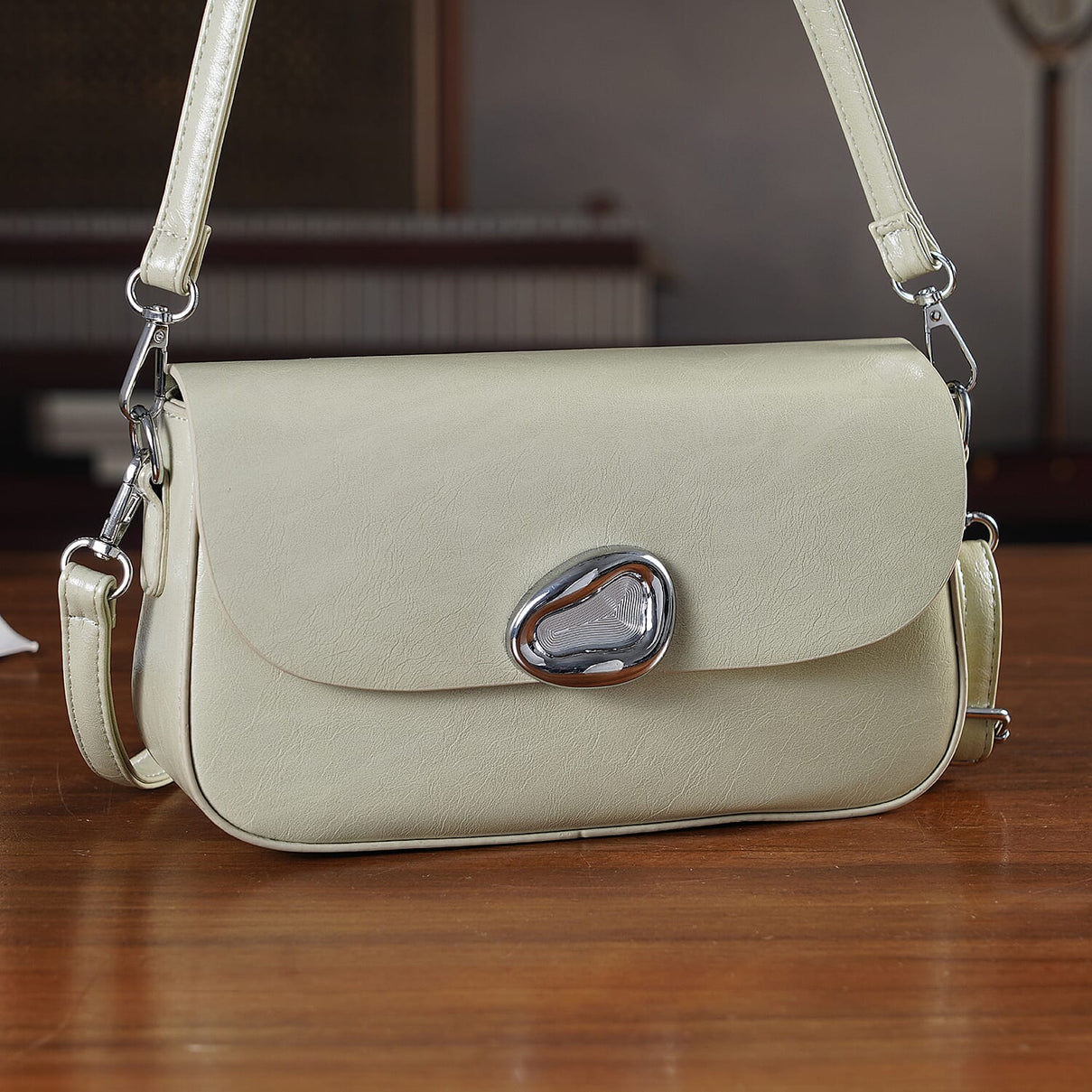 Sling Shoulder Bag with Adjustable Strap - Light Green V32492439 2