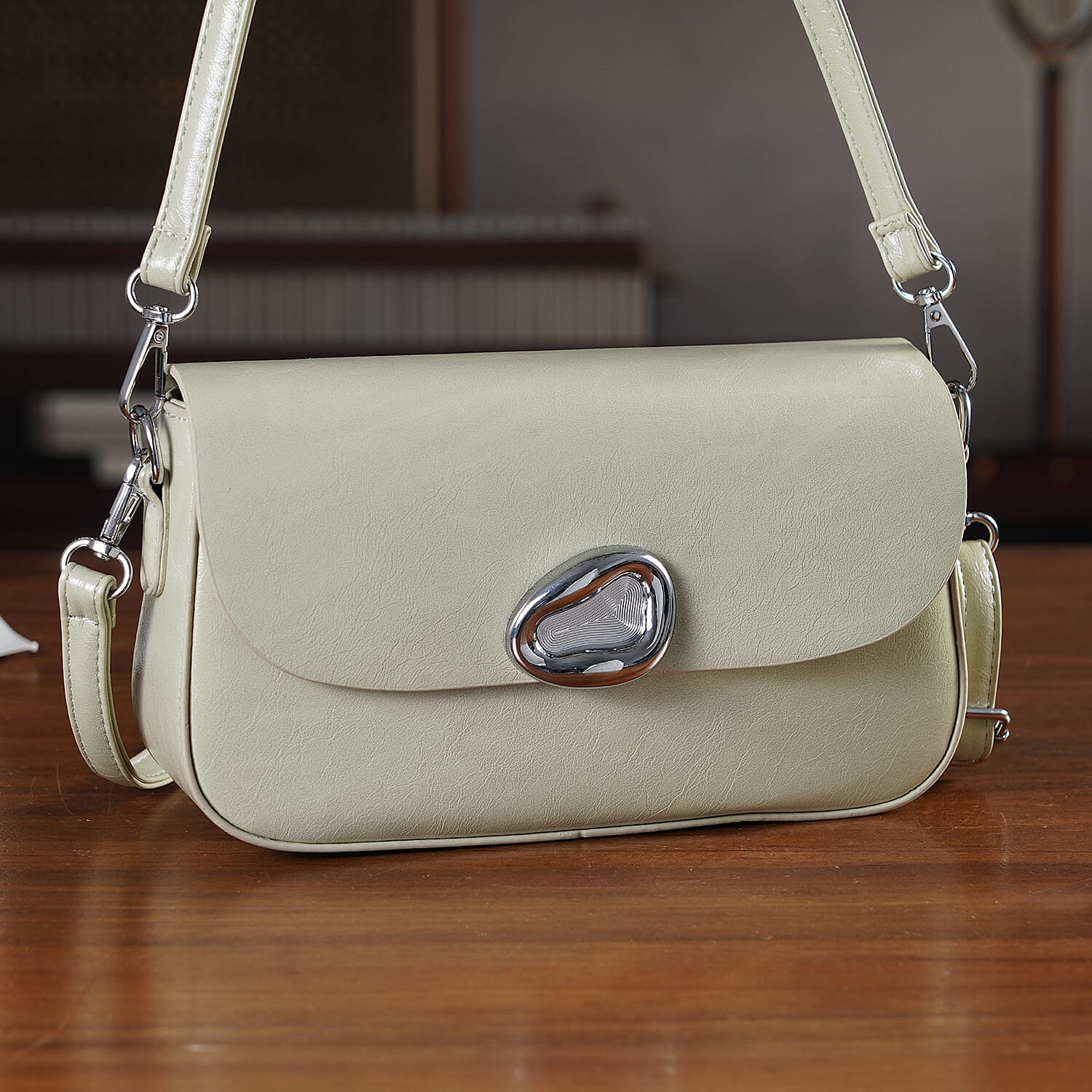 Sling Shoulder Bag with Adjustable Strap - Light Green V32492439 2