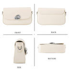 Sling Shoulder Bag with Adjustable Strap - Cream