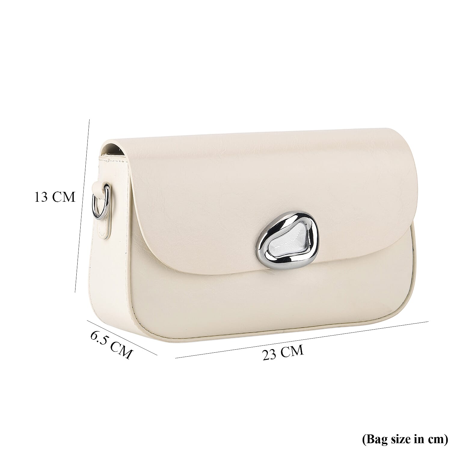Sling Shoulder Bag with Adjustable Strap - Cream 8445301 9