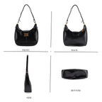 Closeout Deal - Designer Inspired -  Hobo Shoulder Bag - Black