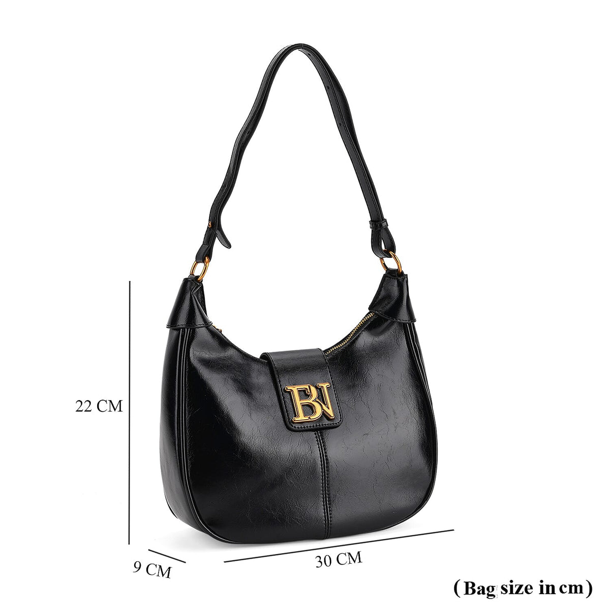 Closeout Deal - Designer Inspired -  Hobo Shoulder Bag - Black V32527013 8