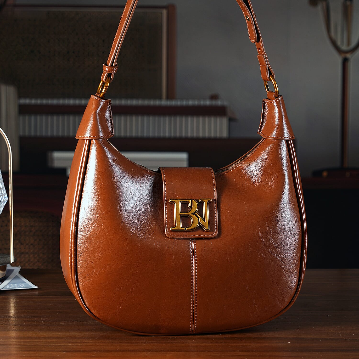 Closeout Deal - Designer Inspired - Hobo Shoulder Bag - Tan 8223729 2
