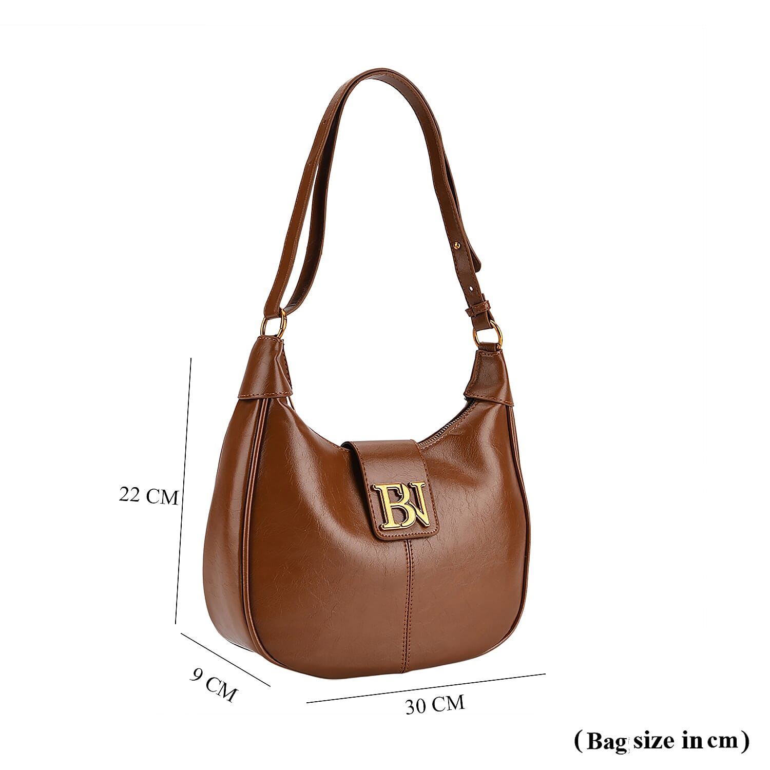 Closeout Deal - Designer Inspired - Hobo Shoulder Bag - Tan 8223729 8