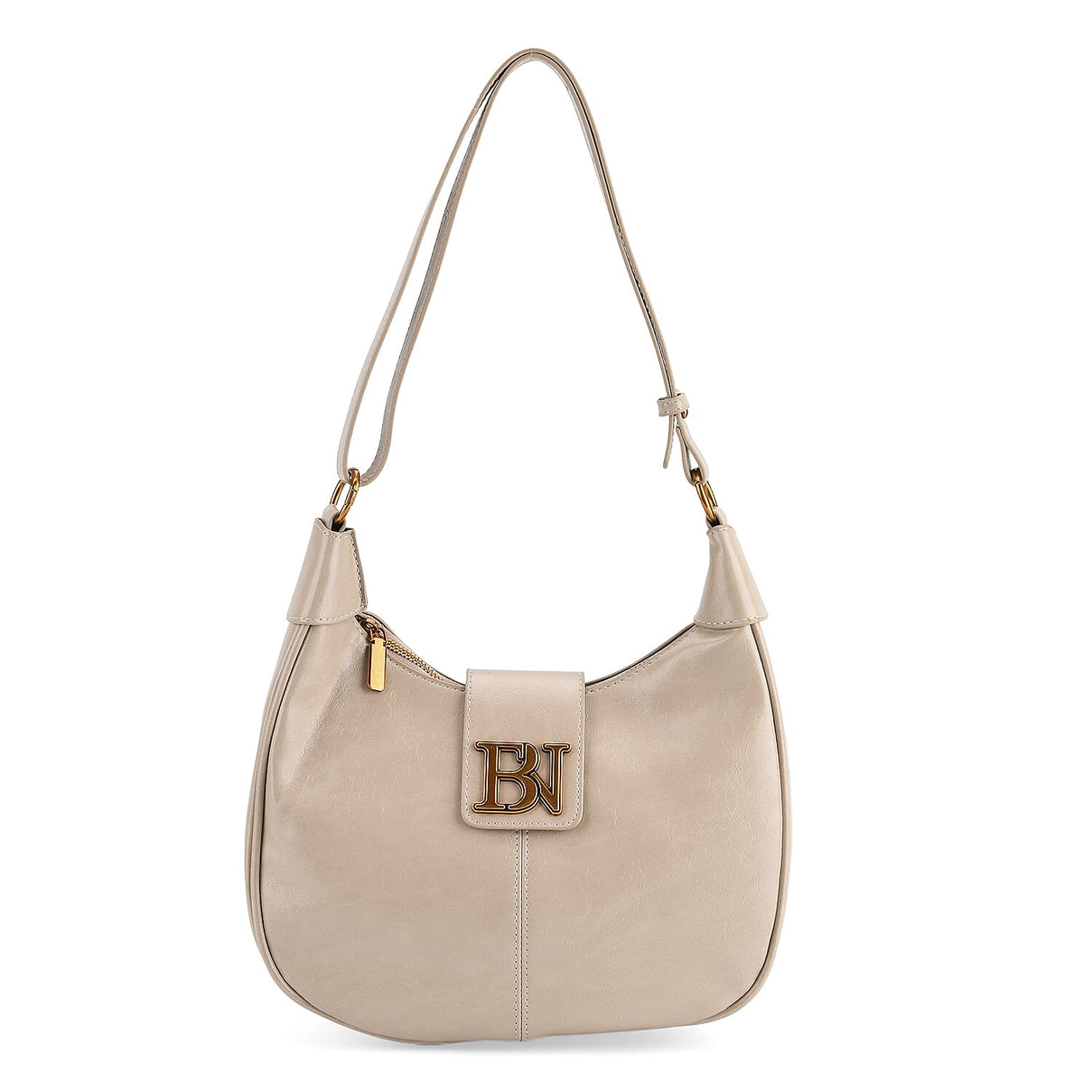 Closeout Deal - Designer Inspired -  Hobo Shoulder Bag - Cream V32536972 0
