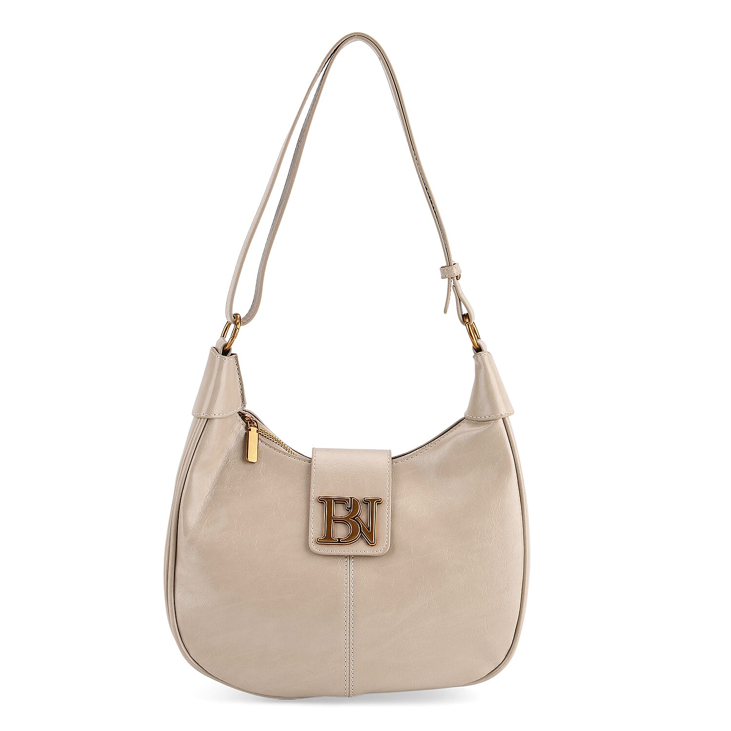 Closeout Deal - Designer Inspired -  Hobo Shoulder Bag - Cream V32536972 0
