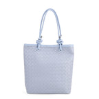 DESIGNER INSPIRED - - Classic Structured Tote Bag - Blue