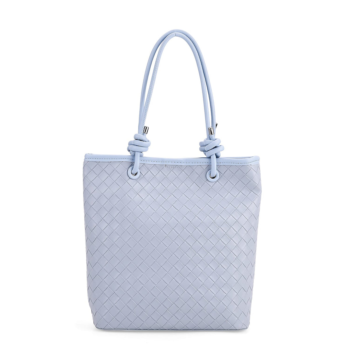 PU Patterned Tote Bag (Size 25x29x7 cm) - Blue &amp; Beige V32577347 0