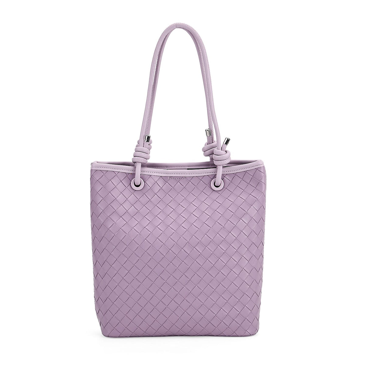 PU Patterned Tote Bag (Size 25x29x7 cm) - Purple &amp; Beige V32637674 0