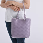 DESIGNER INSPIRED - - Classic Structured Tote Bag - Purple