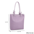 DESIGNER INSPIRED - - Classic Structured Tote Bag - Purple