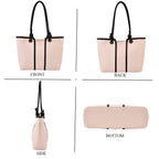 Elegant Two-Tone Tote Handbag for Everyday Use - Black & White