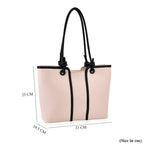 Elegant Two-Tone Tote Handbag for Everyday Use - Black & White