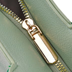 Elegant Two-Tone Tote Handbag for Everyday Use - Green & Dark Green