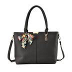 Designer Inspired Patterned Large Tote Bag - Grey