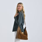 Closeout Deal - Designer Inspired Tote Bag - Brown